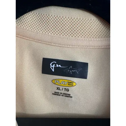 NWOT Women's Greg Normal Butter Yellow Academia Golf Tennis Polo size XL Preppy