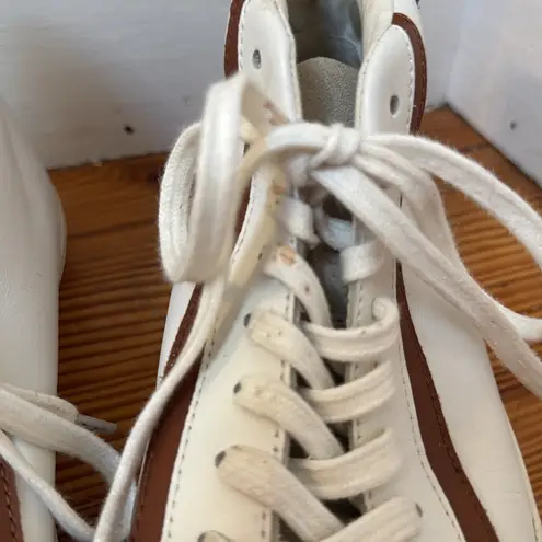 Madewell COPY -  unisex mens 6.5 women 8 high top white leather brown fashion sn…