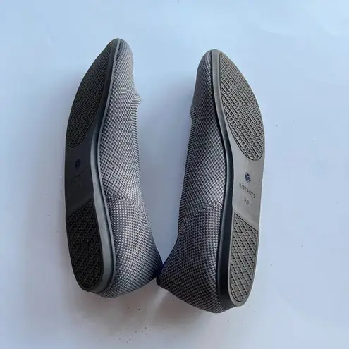 Rothy's Gray Rounded-Toe Flats Womens Size 9.5 Slip On Shoes