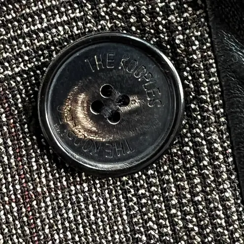 The Kooples Prince of Wales Jacket Blazer in Brown Wool with Blazon Crest Size 8