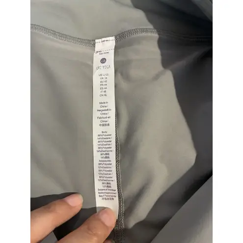 CRZ Yoga Gray Athletic Tennis Skirt Pickle Ball Athleisure Women's Size Large