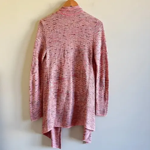 Nic+Zoe Cardigan Wool Open Front Tweed Long Sleeve Womens Size M