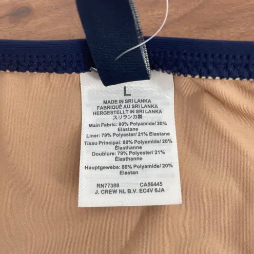 J.Crew Navy Ruched V Neck One Piece Swimsuit Size L Blue Size L