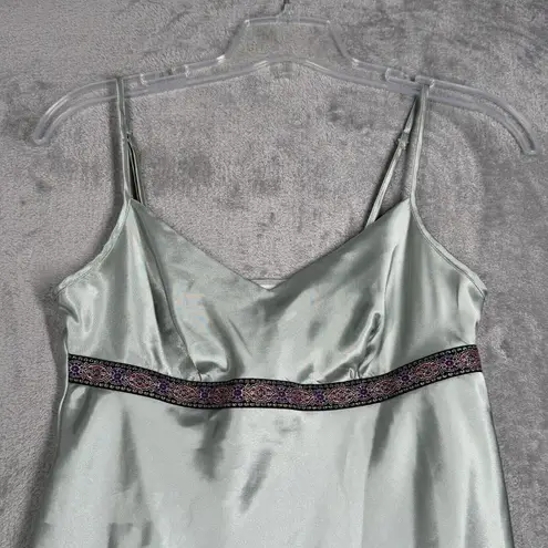 LA Intimates Dress Womens Small Shimmer Blue Babydoll Chemise Lingerie Vintage