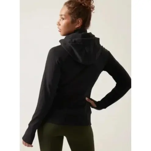Athleta  Hoodie Womens X Small Full Zip Black Triumph Athletic Jacket