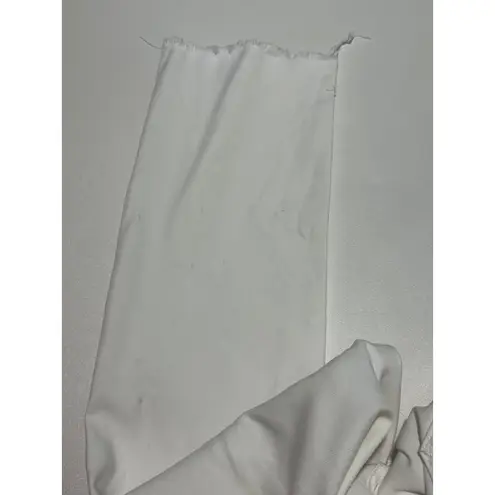 Mother The Insider Crop Step Fray White Denim Jeans Raw Hem Glass Slipper 25