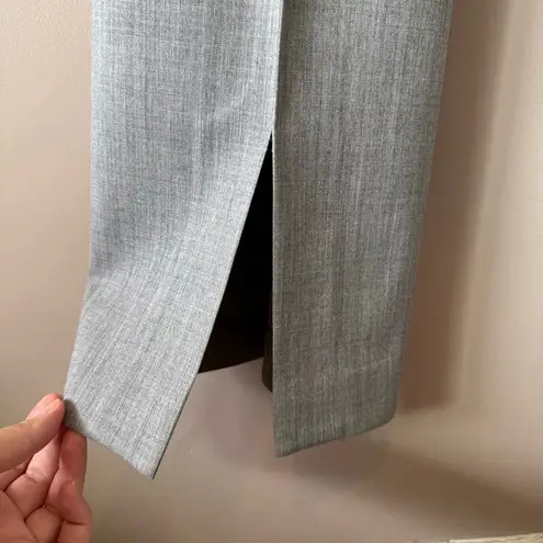 Escada Women’s Light Grey Wool Side ZipTrousers Size 42 Gray