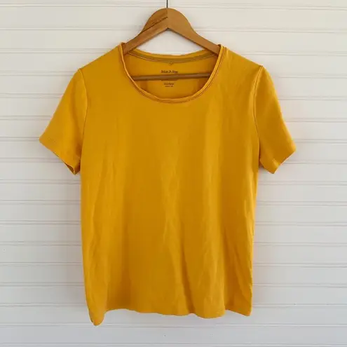 White Stag  Mustard Yellow Plain Tee Shirt Size Large