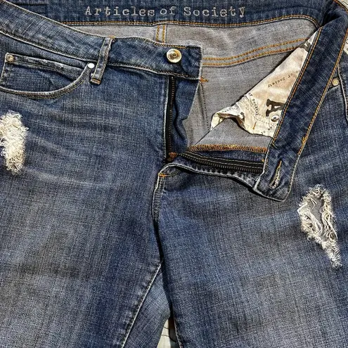 Articles of Society  Distressed Straight Cropped Jeans Size 31