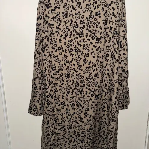 Premise Tan and Black Leopard Print Cardigan