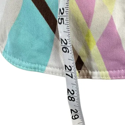 Escada Sport Blazer Jacket Women 12 Multicolor Abstract Pockets Maximalist Retro Pink