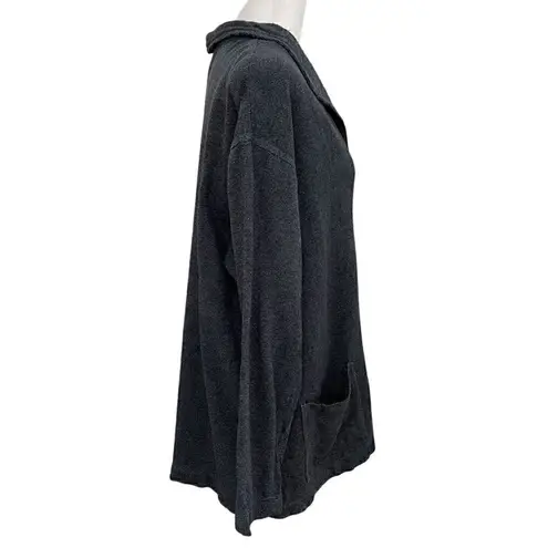 Cut Loose Linen Blend Blazer Jacket Nautical Navy Blue Lagenlook size Medium