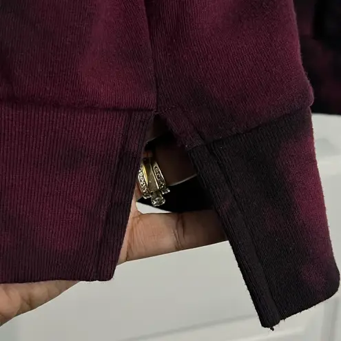 PINK - Victoria's Secret Victoria's Secret Women’s Pink Sweatshirt -Size  XS  Burgundy Tie Dye - Dog Logo