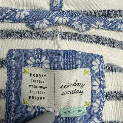 Anthropologie Saturday Sunday striped jacket/cardigan S Blue