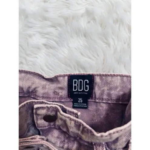 BDG  High-Waist Shorts Urban Outfitters Cora Belted Pink Berry Rose Acid Size 25‎