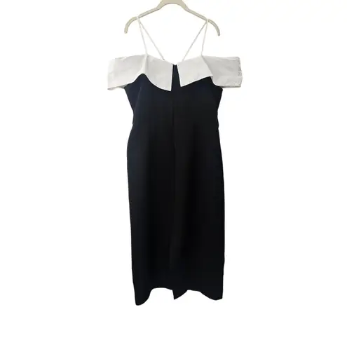 Rebecca Vallance Hepburn Bow Midi Dress Black US 8