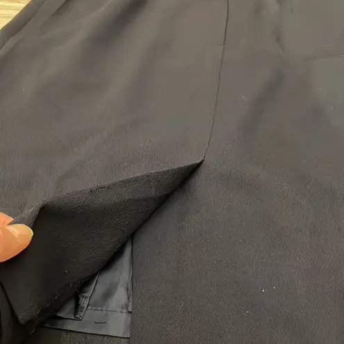 Navy Blue Japanese Made Skirt Light Sheer Material with Silky Lining Zip Up Back