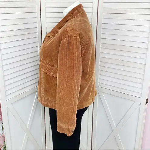 Bagatelle Corduroy Chunky Coat Spice Rust Brown Large