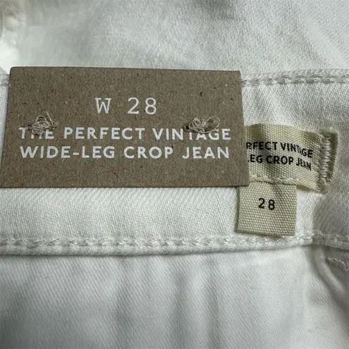Madewell NWT  Women's Perfect Vintage Wide-Leg Crop Jean Size 28 Tile White