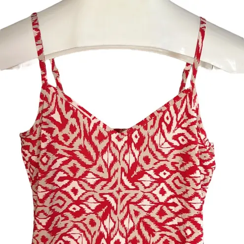 Inc International Concepts scarf border tank top Red Size 4