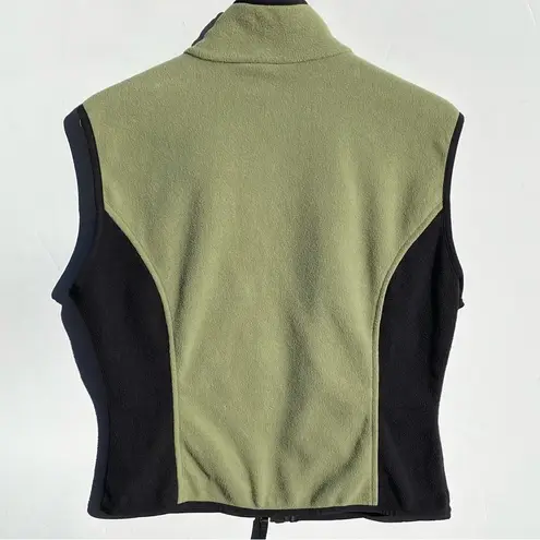 Obermeyer Women’s Vintage Sage Green and Black Zip Front Fleece vest
