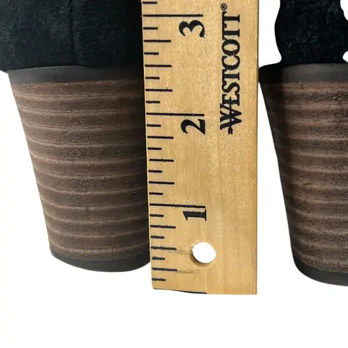 J. Crew Women’s Quinn Black Suede Ankle Boots Size 7 Block Heel Side Zip Booties