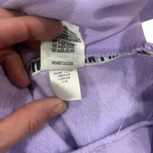 PINK Womens Cropped Purple Sweatshirt Open Shoulder Hoodie Size Small Comfy Long