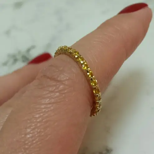 Canary Eternity Band Ring