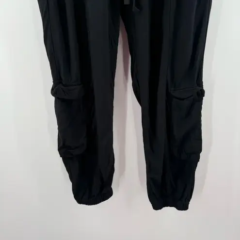 Johnny Was Pants SZ Extra Small Solid Black Cargo Jogger Pull On Boho Lagenlook