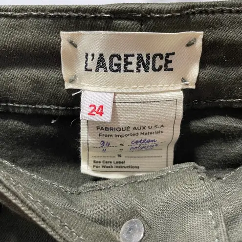 L'Agence L’AGENCE Margo high rise skinny in Picholine green. Size 24