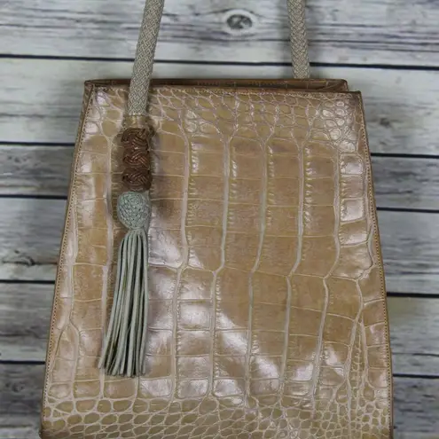 Sondra Roberts Croc Embossed Shoulder Bag Purse