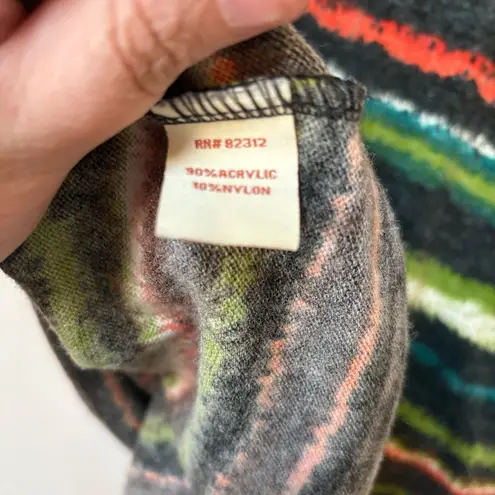 Aryeh Striped Sweater Dress Size Large Cap Sleeve Knit Casual Fall Winter