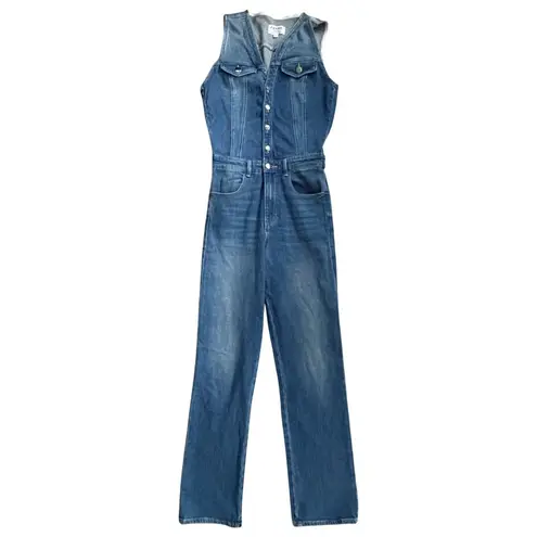 Frame Women’s Blue Denim Buttoned Jumpsuit Size Small