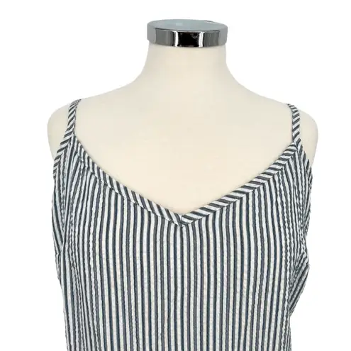 Market & Spruce Striped Maxi Sun Dress Blue White Size 2X NWT