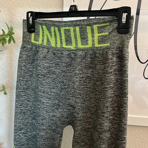 Women's NYC Brand Gray/Neon Yellow Sports Bra and Jogger Set. Fits Sizes S/M