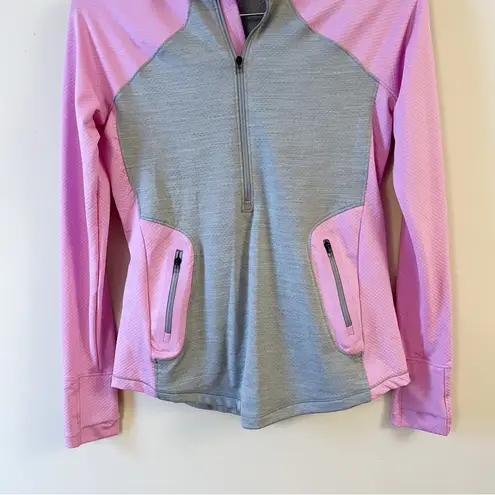 Under Armour  Cold Gear Reactor 1/2 Zip Front Pullover Pink/Gray NEW Size Small