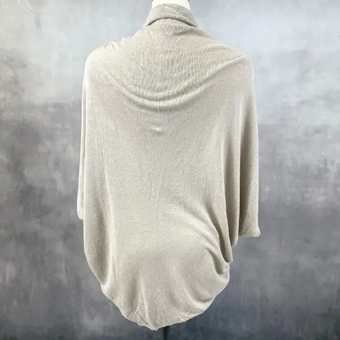 J Jill Women Cocoon Cardigan Sweater One Size Linen Blend Coastal Resort Neutral Brown