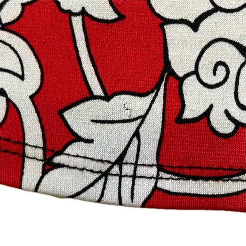 Bisou Bisou Red floral babydoll sleeveless top bohemian Y2K boho chic hippie eclectic 90s