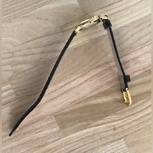 Hamilton Watch Vintage 25 Year Service Award Gold Dial Genuine Leather Strap