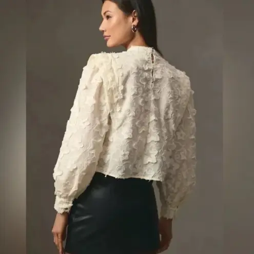 Farm Rio  Star 3D Embroidered Blouse in Off White - size S