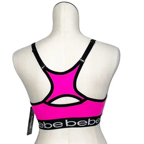 Bebe NWT  Sport Contrast Stripe Seamless Sport Bra