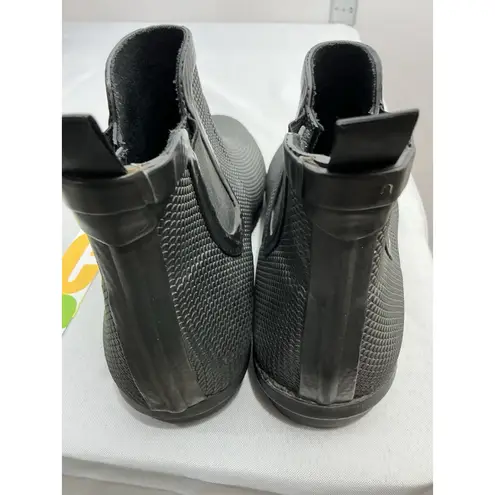 Womans Cougar Pull On Ankle Rain Boots 11 Black Rubber Stretch