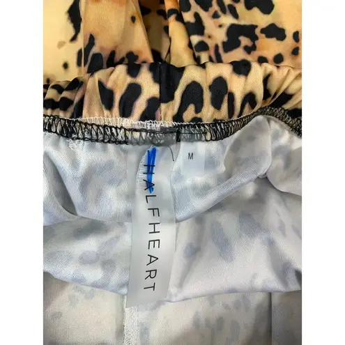 Half Heart Women's Animal Print Stretch Pants Brown Size M