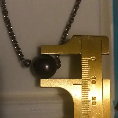 12mm Genuine Tahitian pearl/SS Necklace