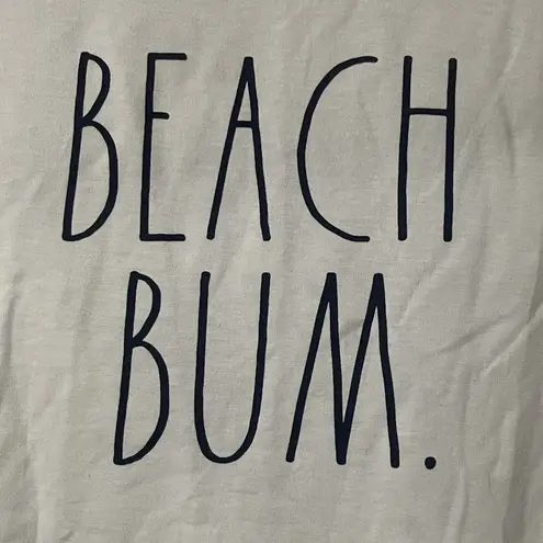 Rae Dunn  Shirt Women’s X-Small XS White NWT Tank Top Beach Bum Casual Summer