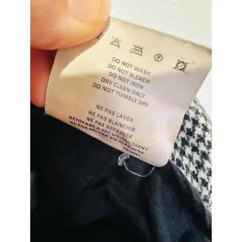 OFFICINE GÉNÉRALE Black White Houndstooth 100% Wool Celeste Pants size 42