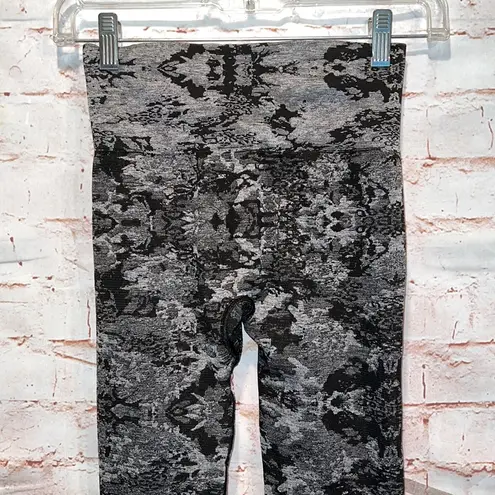 women's best  black camo leggings jacquard tights full length elastic waist