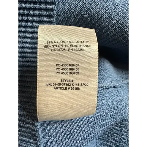 Babaton Women's 99158 Size L Blue Sculpt Knit Racer Mini Dress Sleeveless EUC