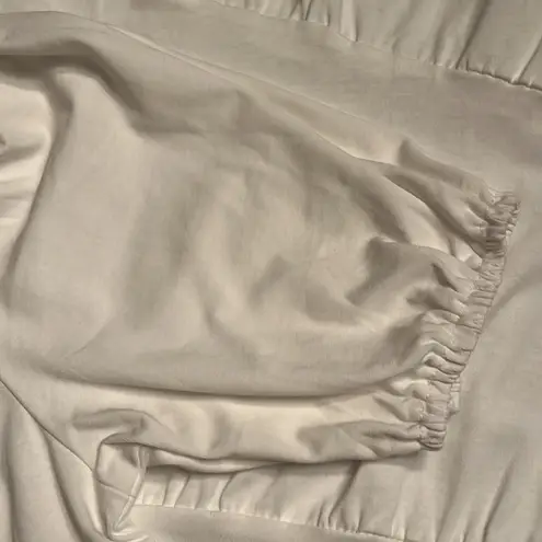 BTFBM women’s Midi swing flowy dress tiered cotton white Size S NWT