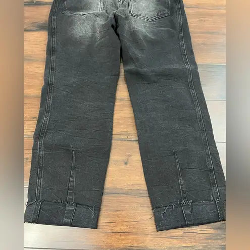 Pilcro and the Letterpress Anthro Pilcro Black Buckled Boyfriend Jeans HighRise Cinch Waist -Size 27